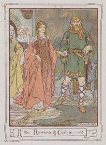 Ilustracja do Ivanhoe autorstwa Sir Waltera Scotta (kolor lito) autorstwa Charles Edmund Brock