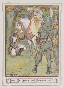 Ilustracja do Ivanhoe autorstwa Sir Waltera Scotta (kolor lito) autorstwa Charles Edmund Brock