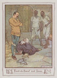 Ilustracja do książki "Ivanhoe" Sir Waltera Scotta (litografia kolorowa) autorstwa Charles Edmund Brock