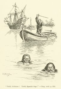 Ilustracja do Westward Ho! autorstwa Charlesa Kingsleya (grafika) autorstwa Charles Edmund Brock