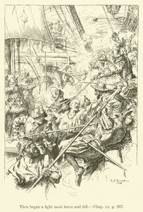 Ilustracja do Westward Ho! autorstwa Charlesa Kingsleya (grafika) autorstwa Charles Edmund Brock
