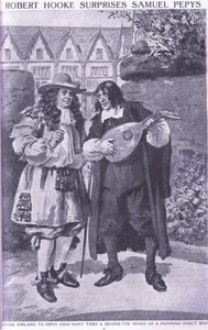 Robert Hooke zaskakuje Samuela Pepysa autorstwa Charles Edmund Brock