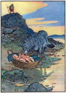 Romulus i Remus, z „Godziny dla dzieci: Historie z klasyki”, wydanej przez Waverley Book Company
