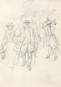Running The Gauntlet - Etap II, c1920 autorstwa Charles Edmund Brock