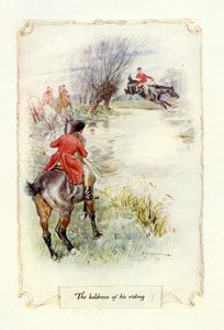 Śmiałość jego jazdy, 1907 (ilustracja) autorstwa Charles Edmund Brock