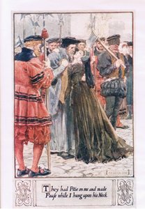 Mieli pitie na mnie i zrobili pauzę, gdy wisiałam na jego szyi autorstwa Charles Edmund Brock