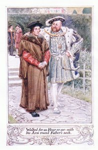Szedł przez około godzinę...z ramieniem wokół szyi ojca autorstwa Charles Edmund Brock