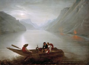 Julie i Saint-Preux nad Jeziorem Genewskim autorstwa Charles Edouard Crespy Le Prince