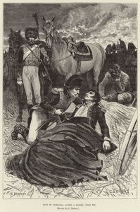 Mort du Marechal Lannes a Essling; Napoleon i umierający marszałek Lannes w bitwie pod Aspern-Essling w Austrii
