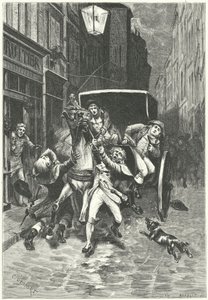 Aresztowanie Georgesa Cadoudala, bretońskiego spiskowca przeciwko francuskiemu reżimowi rewolucyjnemu autorstwa Charles Edouard Delort