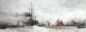 Tamiza w Blackwall Reach autorstwa Charles Edward Dixon