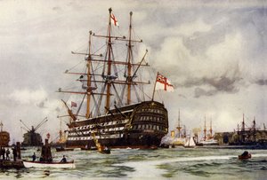The Victory at Portsmouth, Came into Harbour from Last Commission Nov, 1812