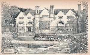 „Tirley Court, Cheshire: Front południowy”, 1906 autorstwa Charles Edward Mallows