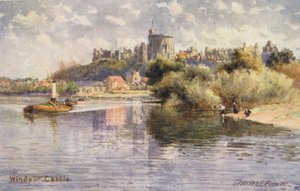 Tamiza: Zamek Windsor (kolorowa litografia) autorstwa Charles Edwin Flower
