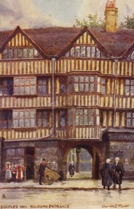 Staples Inn, Holborn Entrance, Londyn autorstwa Charles Edwin Flower