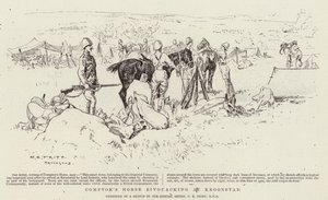 Biwak na koniu Comptona w Kroonstad autorstwa Charles Edwin Fripp