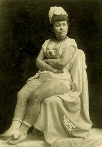 Portret Annie Howard, Wytatuowana dama, ok. 1903 r.