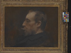 Portret mężczyzny (olej na drewnie) autorstwa Charles Emile Auguste Carolus Duran
