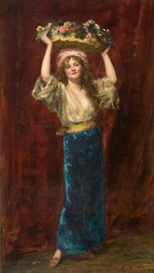 Dziewczyna z kwiatów autorstwa Charles Emile Auguste Carolus Duran