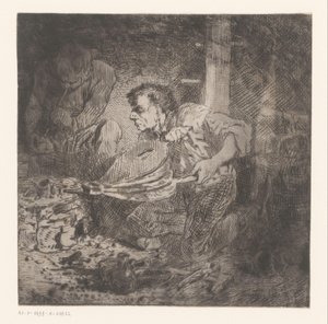 Kowal z mieszkiem autorstwa Charles Emile Jacque (attributed to)