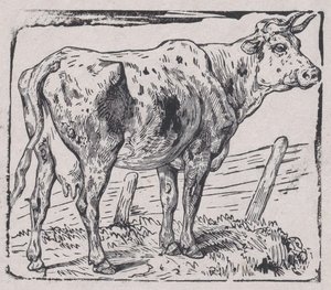 Krowa, ca. 1853. autorstwa Charles Emile Jacque