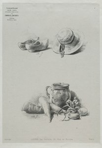 Kurs rysunku: nr 4 - Martwa natura. autorstwa Charles Emile Jacque