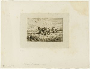 Przekraczanie mostu autorstwa Charles Emile Jacque