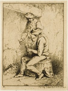 Pijący autorstwa Charles Emile Jacque
