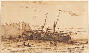 Etretat autorstwa Charles Emile Jacque