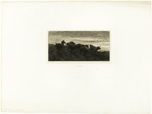 Wieczór autorstwa Charles Emile Jacque