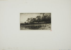 Wieczorny krajobraz autorstwa Charles Emile Jacque