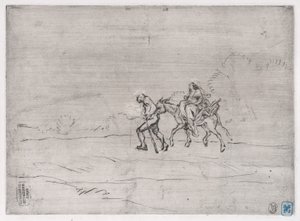 Ucieczka do Egiptu, 1848. autorstwa Charles Emile Jacque