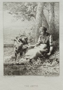 Przyjaźń autorstwa Charles Emile Jacque