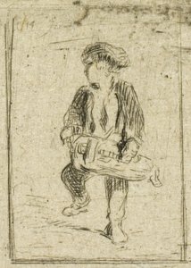 Gracz liry korbowej autorstwa Charles Emile Jacque