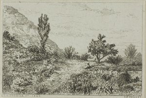 Krajobraz autorstwa Charles Emile Jacque