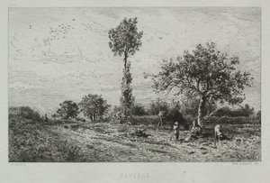 Krajobraz. autorstwa Charles Emile Jacque
