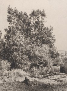 Krajobraz, 1864. autorstwa Charles Emile Jacque
