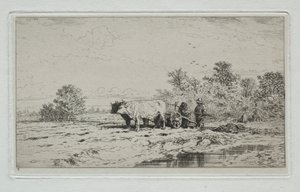 Krajobraz, Robotnicy, 1845. autorstwa Charles Emile Jacque