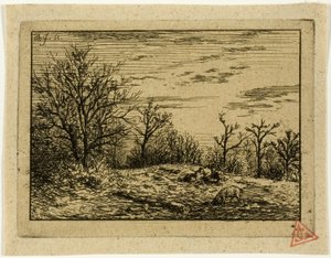 Krajobraz zimą autorstwa Charles Emile Jacque