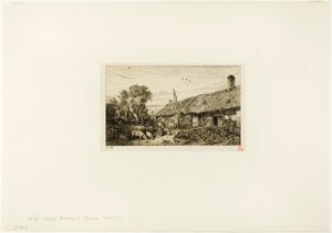 Krajobraz z Domem Chłopskim autorstwa Charles Emile Jacque