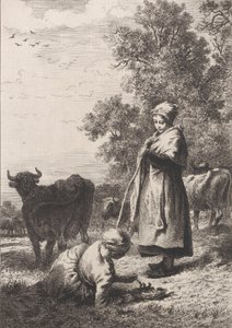 Małe Mleczarki, 1864. autorstwa Charles Emile Jacque