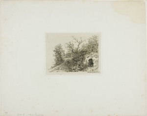 Mężczyzna siedzący na wzgórzu autorstwa Charles Emile Jacque