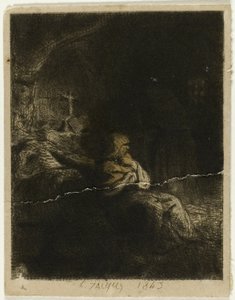 Mnich na modlitwie autorstwa Charles Emile Jacque
