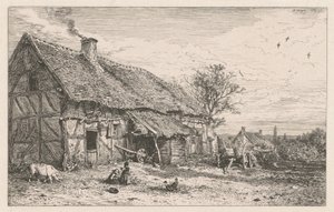 Dom chłopski autorstwa Charles Emile Jacque