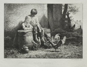 Mały mały. autorstwa Charles Emile Jacque