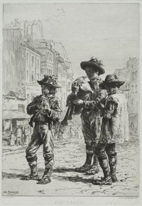 Pifferaris autorstwa Charles Emile Jacque