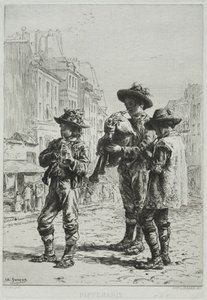Pifferaris. autorstwa Charles Emile Jacque