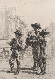 Pifferaris, 1864. autorstwa Charles Emile Jacque