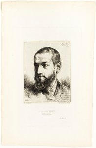 Portret J.J. Guiffrey autorstwa Charles Emile Jacque