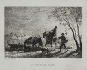 Powrót z pól autorstwa Charles Emile Jacque